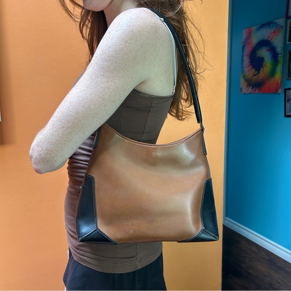 Brown and Black Shoulder Bag